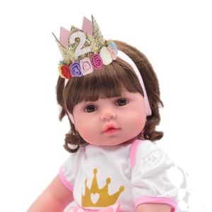ADD ON $4 1 2 3 Birthday Girl Headband Crown